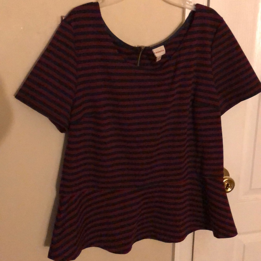 Red and blue professional top